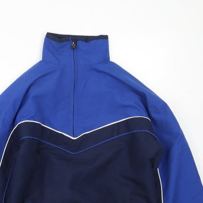 Close-up detail of Banner Sport boys’ blue basic coat coat, size 9-10, years