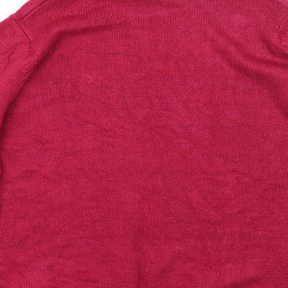 Womens UK Size L isle Pink Pullover Jumper