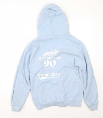AWD Womens Blue  Cotton Pullover Hoodie Size S   - Pony