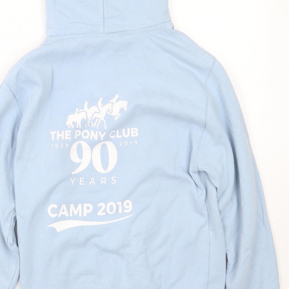 AWD Womens Blue  Cotton Pullover Hoodie Size S   - Pony