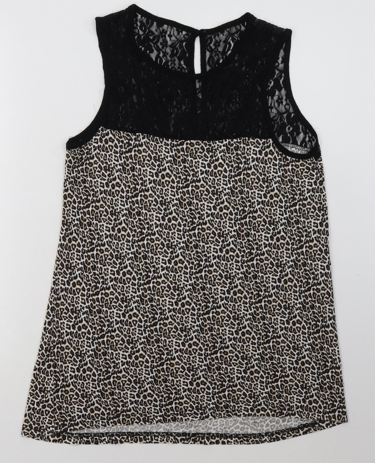 Womens UK Size 12 Preworn Brown Basic Tank