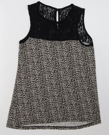 Womens UK Size 12 Preworn Brown Basic Tank