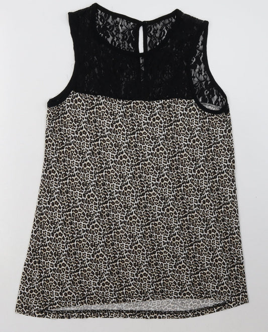 Womens UK Size 12 Preworn Brown Basic Tank