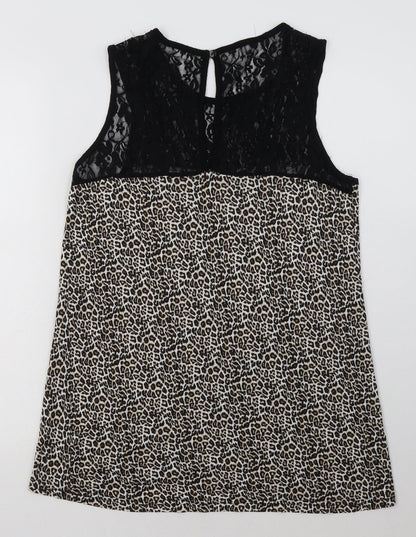 Womens UK Size 12 Preworn Brown Basic Tank