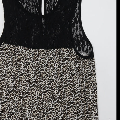 Womens UK Size 12 Preworn Brown Basic Tank