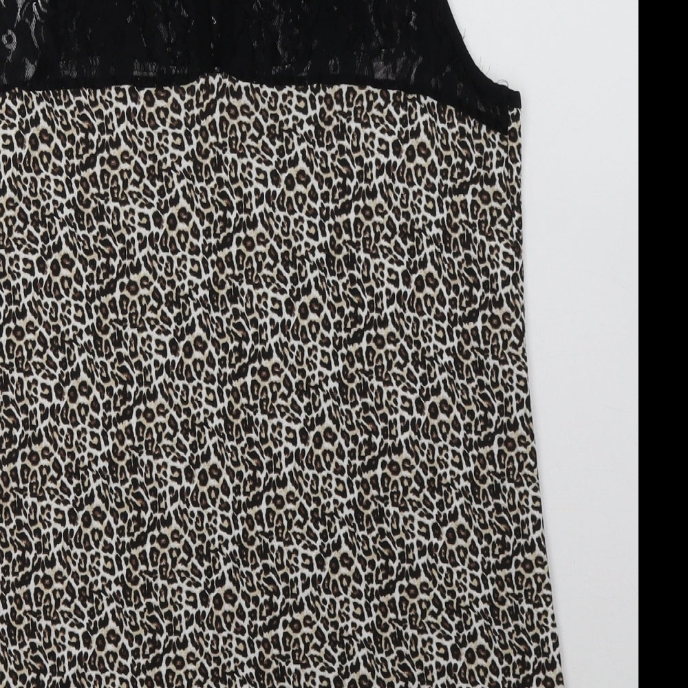 Womens UK Size 12 Preworn Brown Basic Tank