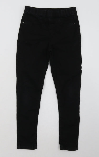 Matalan Girls Black  Cotton Jegging Trousers Size 9 Months  Regular