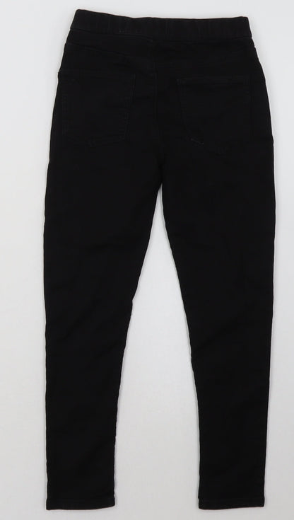 Matalan Girls Black  Cotton Jegging Trousers Size 9 Months  Regular
