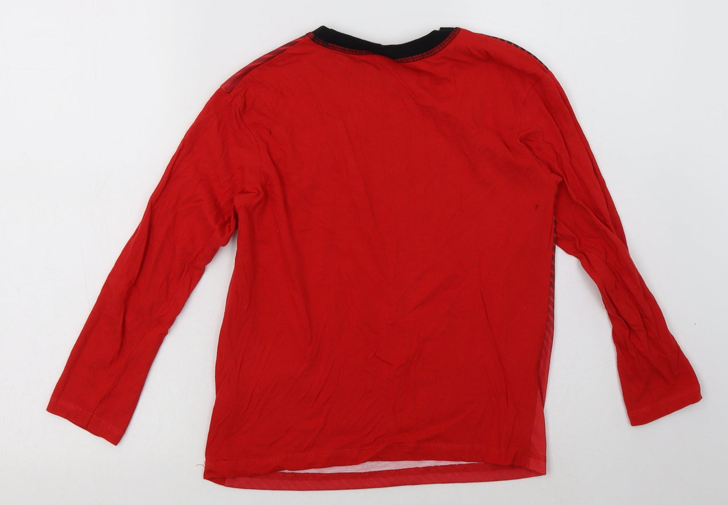 Liverpool FC Boys Red Geometric Cotton Basic Casual Size 9-10 Years Crew Neck Pullover - Liverpool Football Club