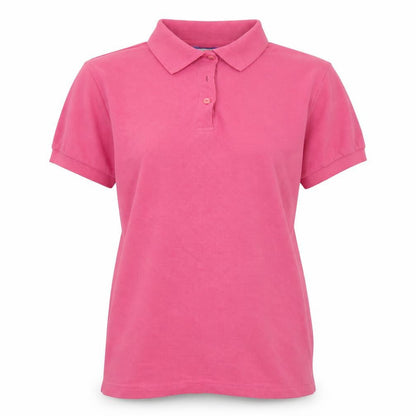 Casual Club Womens Pink  Polyester Basic Polo Size S Collared