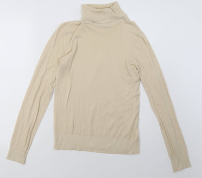 Additional front view of Matalan women’s beige viscose pullover sweatshirt, size UK 12, pullover
