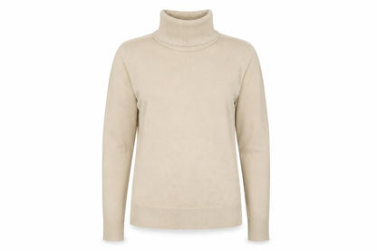 Front view of Matalan women’s beige viscose pullover sweatshirt, size UK 12, pullover