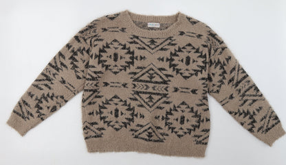 Womens UK Size 12 Marks and Spencer Brown Pullover Sweatshirt