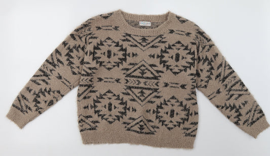 Womens UK Size 12 Marks and Spencer Brown Pullover Sweatshirt