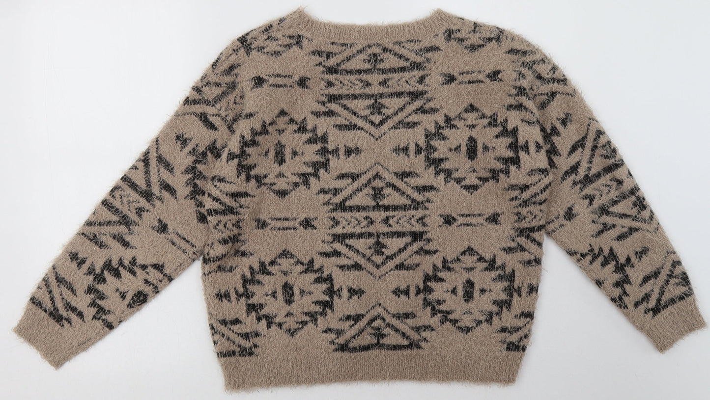 Womens UK Size 12 Marks and Spencer Brown Pullover Sweatshirt