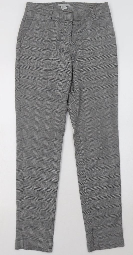 Womens UK Size 4 H&M Regular Fit  Grey Trousers