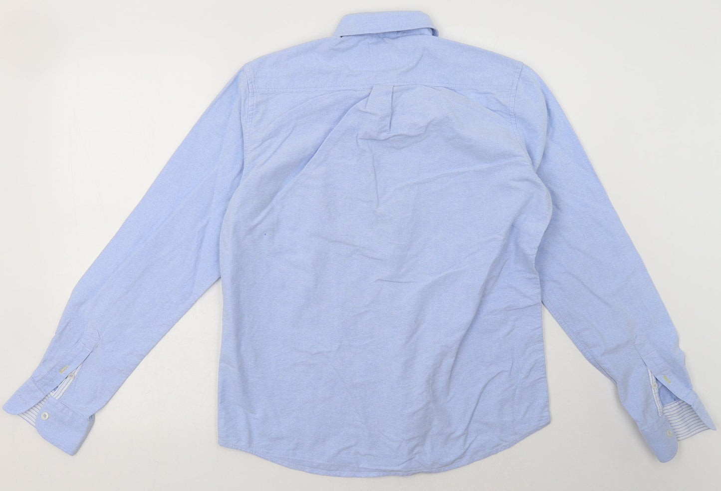 Mens UK Size M larsson & co Blue  Button-Up Long Sleeve Casual Shirt