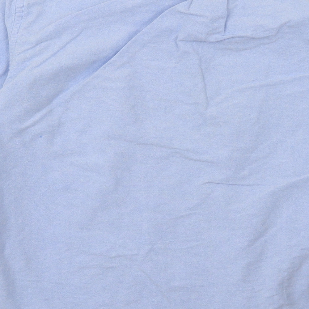 Mens UK Size M larsson & co Blue  Button-Up Long Sleeve Casual Shirt