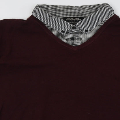 Mens UK Size 2XL Burton Red Pullover Sweatshirt
