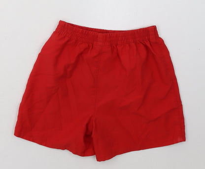 Reebok Boys Red  Polyester Sweat Shorts Size 3-4 Years  Regular  - Liverpool Football Club