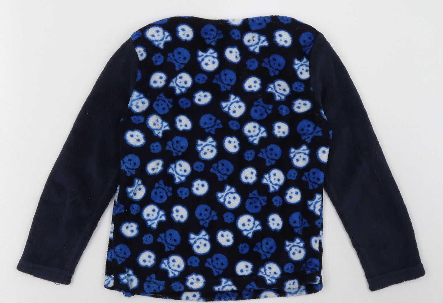 b&m Boys Blue Geometric Polyester  Pyjama Top Size 7-8 Years  Pullover - Skull Print