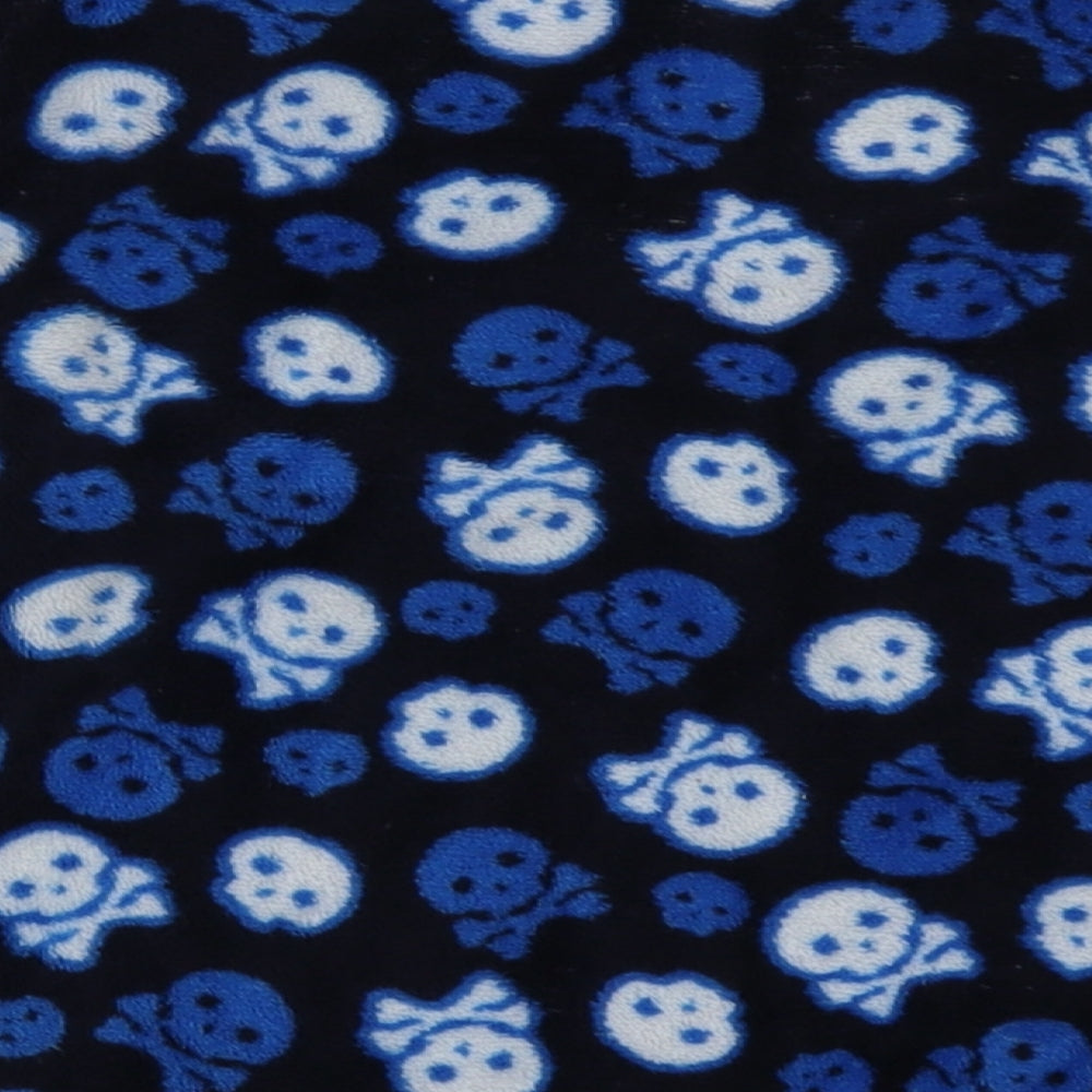 b&m Boys Blue Geometric Polyester  Pyjama Top Size 7-8 Years  Pullover - Skull Print