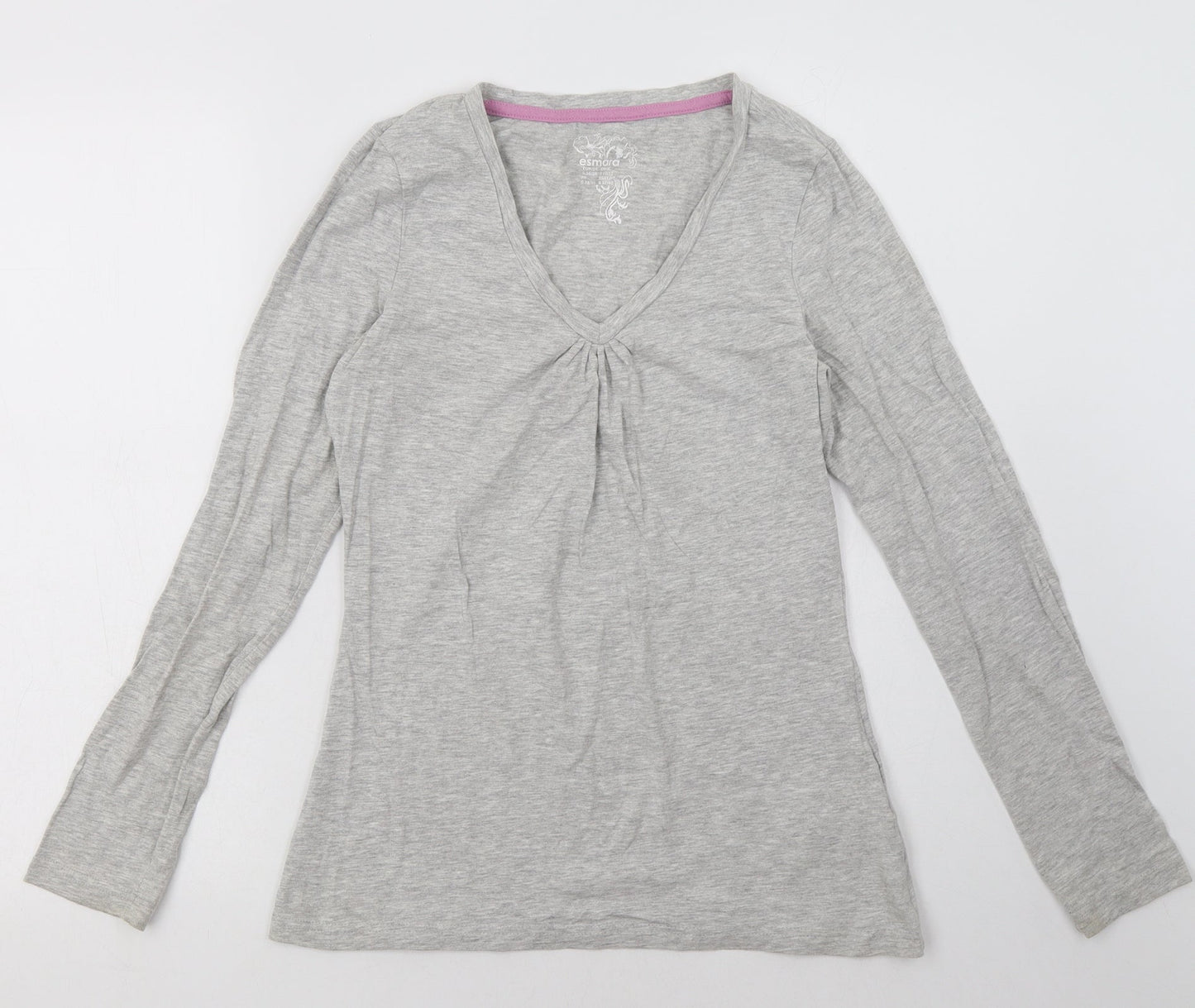 ESMARA Womens Grey  Cotton Pullover Sweatshirt Size 10  Pullover