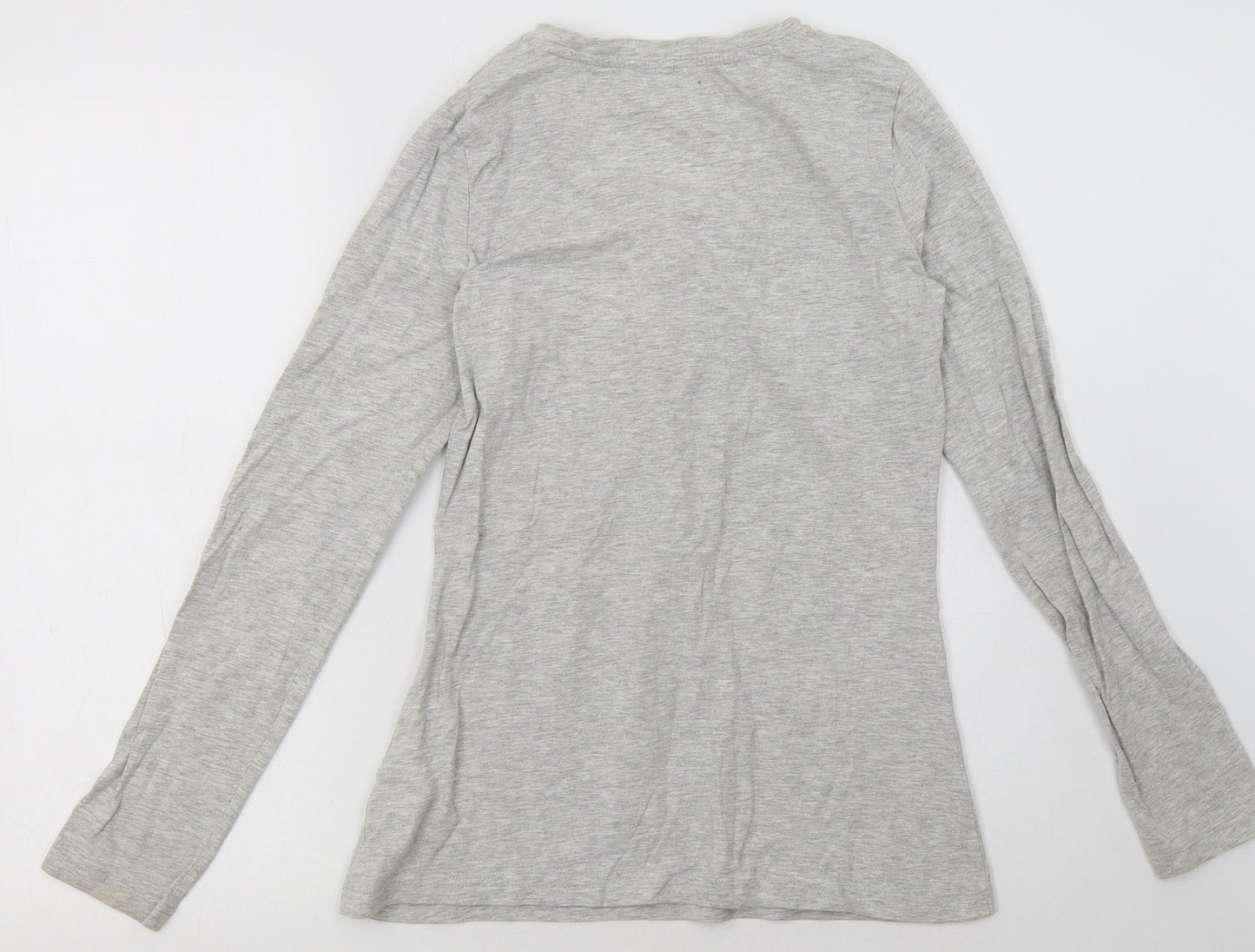 ESMARA Womens Grey  Cotton Pullover Sweatshirt Size 10  Pullover