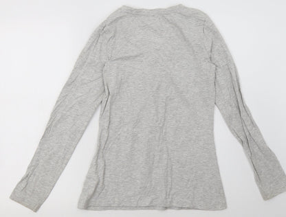 ESMARA Womens Grey  Cotton Pullover Sweatshirt Size 10  Pullover