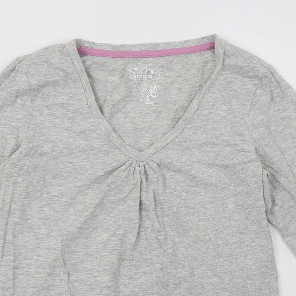ESMARA Womens Grey  Cotton Pullover Sweatshirt Size 10  Pullover