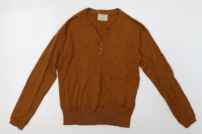Front view of Avenue women’s brown cotton pullover sweatshirt, size UK 10, pullover