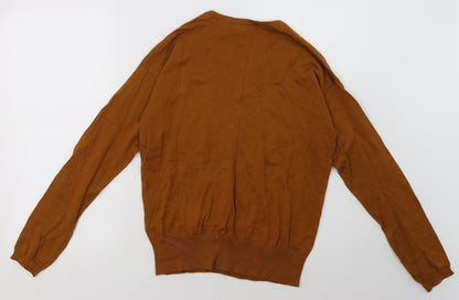 Back view of Avenue women’s brown cotton pullover sweatshirt, size UK 10, pullover