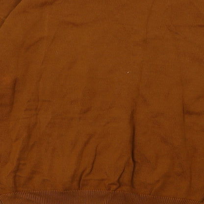 Brand and care label for Avenue women’s brown cotton pullover sweatshirt, size UK 10, pullover