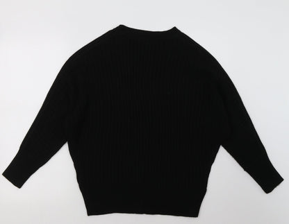 Back view of Dorothy Perkins women’s black acrylic pullover sweatshirt, size UK 10, pullover