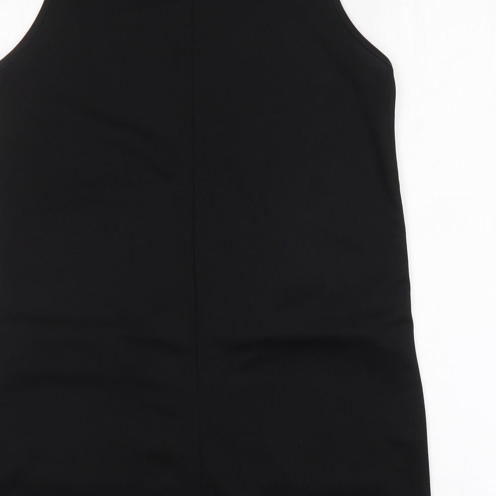 Boohoo Womens Black  Polyester Mini  Size 12  Round Neck