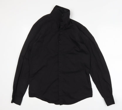 Antony Morato Mens Black  Cotton  Button-Up Size M Collared