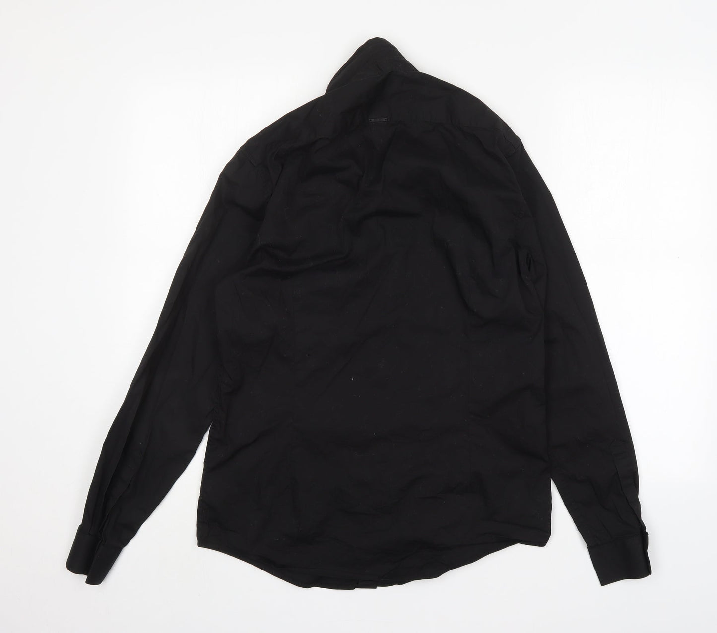 Antony Morato Mens Black  Cotton  Button-Up Size M Collared