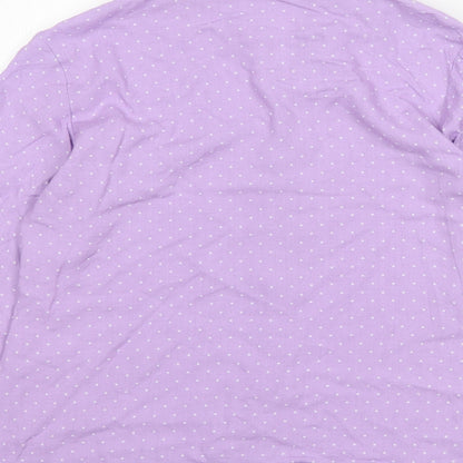 EWM Womens Multicoloured Polka Dot Viscose Basic Button-Up Size 14 Collared