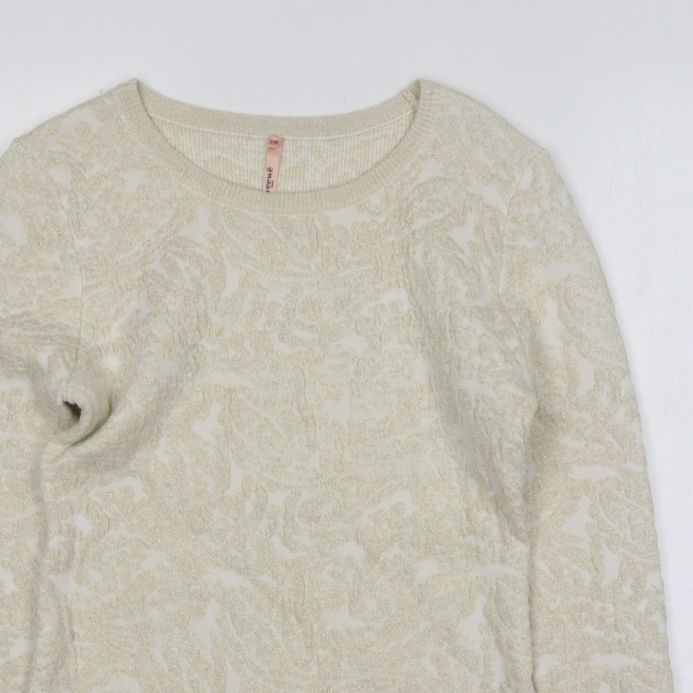 Womens UK Size S Sweewe Gold Pullover Jumper