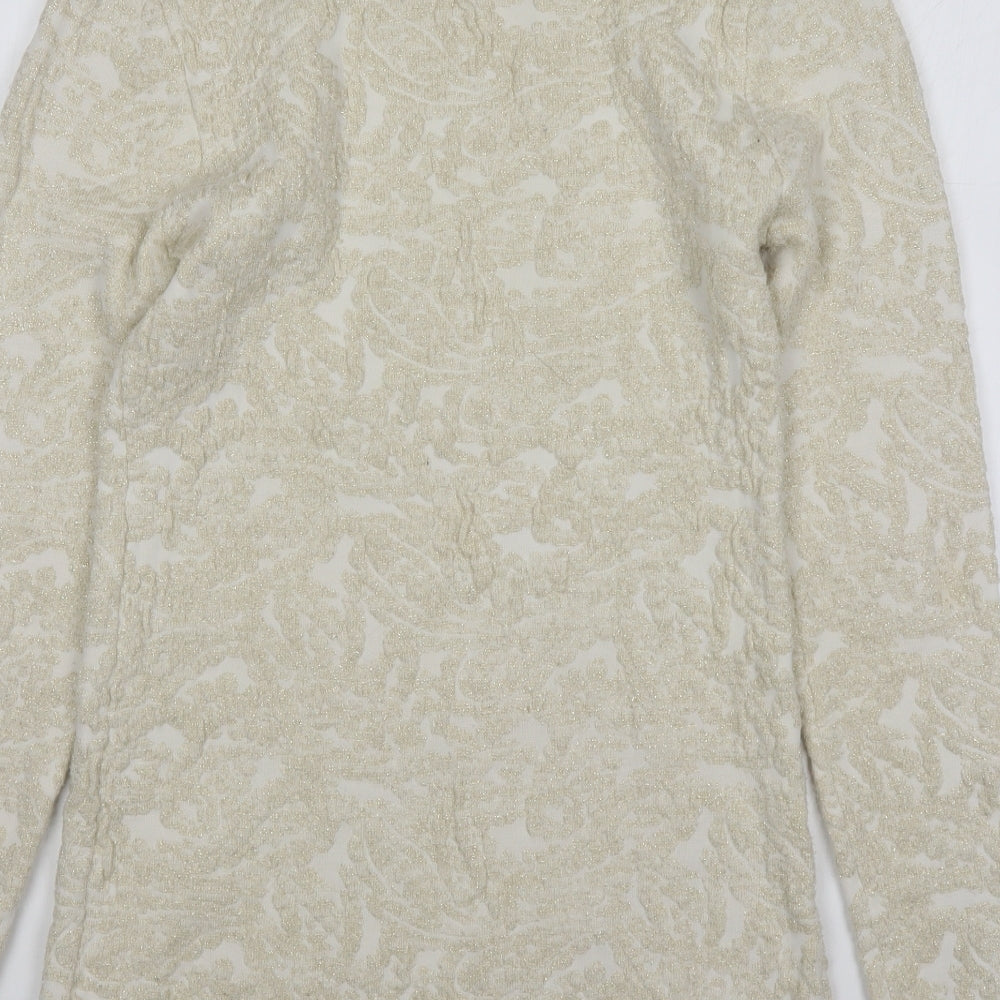 Womens UK Size S Sweewe Gold Pullover Jumper