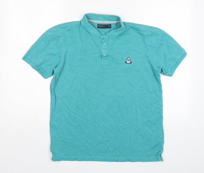Easy Mens Green  Cotton  Polo Size M Collared