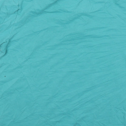 Easy Mens Green  Cotton  Polo Size M Collared