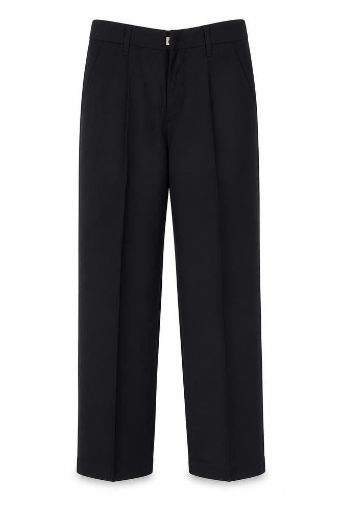 Front view of Lily& Dan boys’ blue polyester dress pants trousers, size 9, years regular