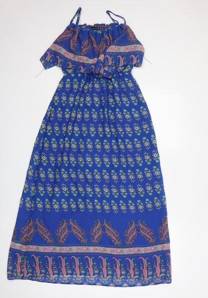 Atmosphere Womens Multicoloured Paisley Polyester A-Line  Size 8  Off the Shoulder