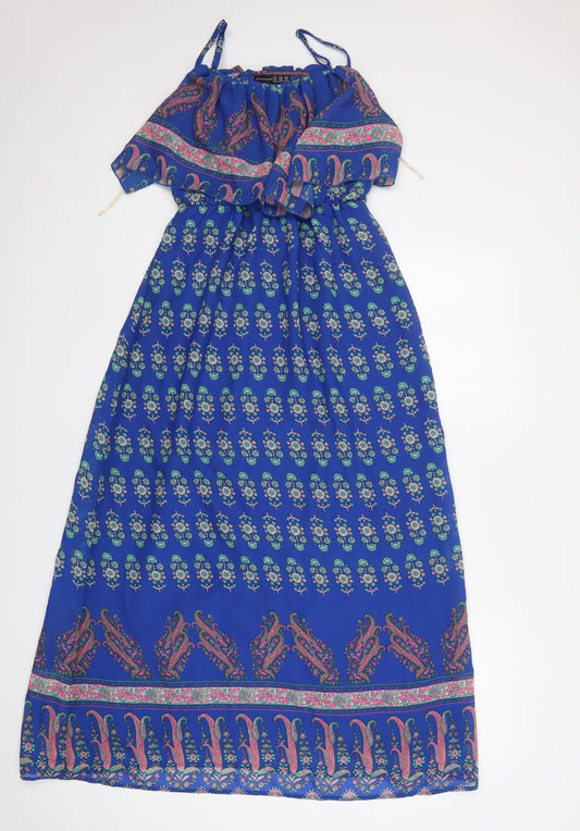 Atmosphere Womens Multicoloured Paisley Polyester A-Line  Size 8  Off the Shoulder
