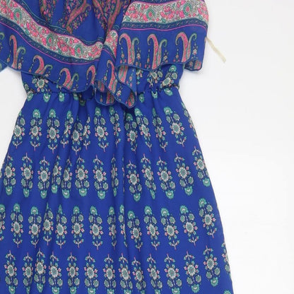 Atmosphere Womens Multicoloured Paisley Polyester A-Line  Size 8  Off the Shoulder
