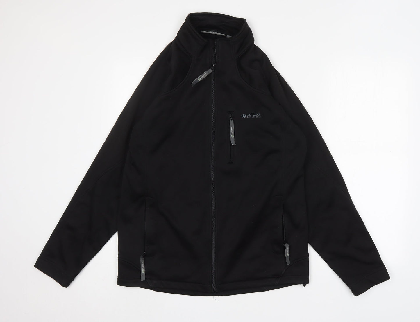 Outdoor Essentials Mens Black  Polyester Pullover Sweatshirt Size M