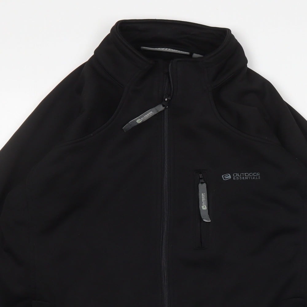 Outdoor Essentials Mens Black  Polyester Pullover Sweatshirt Size M