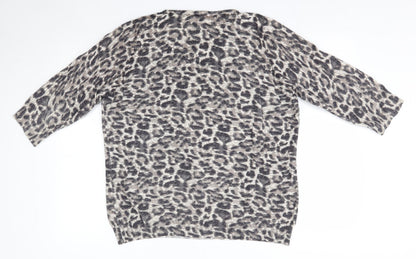 Womens UK Size L BM Brown Pullover Jumper