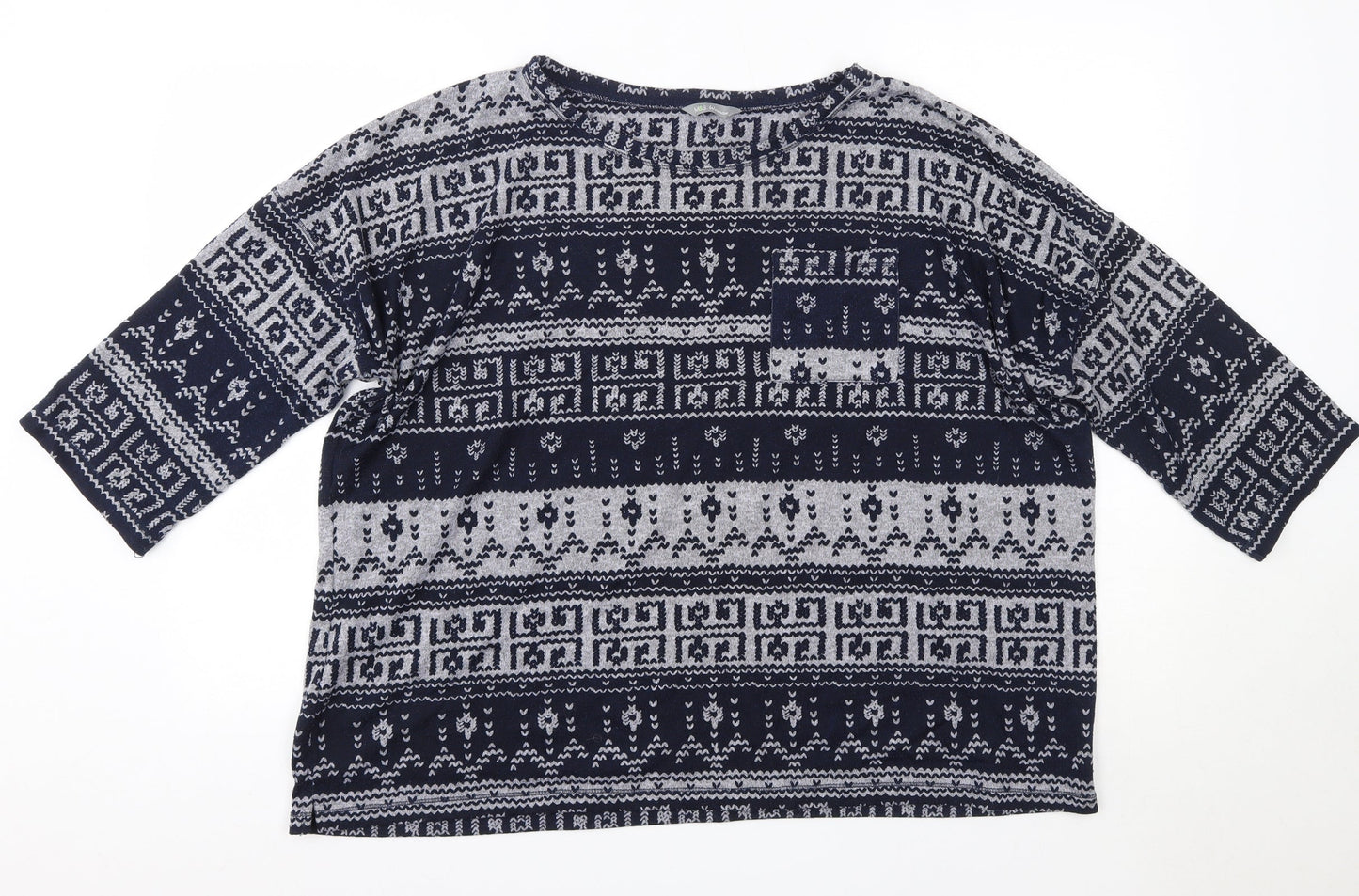 Womens UK Size 20 M&S Blue Pullover Jumper